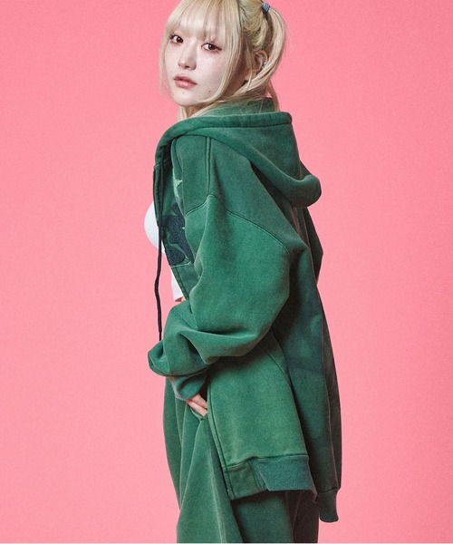 GALFY(ガルフィー)の「GALFY-B-BOY的ストリートパーカー(パーカー・メンズ・グリーン/ブラック・L/XL)」の21枚目の写真