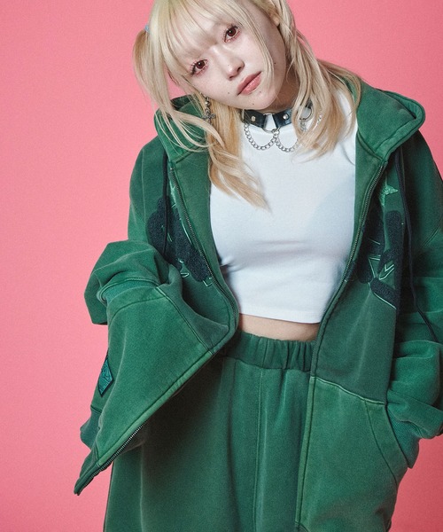 GALFY(ガルフィー)の「GALFY-B-BOY的ストリートパーカー(パーカー・メンズ・グリーン/ブラック・L/XL)」の18枚目の写真