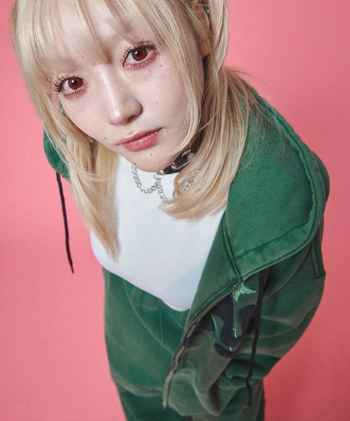 GALFY(ガルフィー)の「GALFY-B-BOY的ストリートパーカー(パーカー・メンズ・グリーン/ブラック・L/XL)」の16枚目の写真
