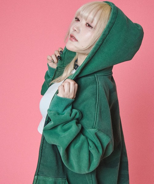 GALFY(ガルフィー)の「GALFY-B-BOY的ストリートパーカー(パーカー・メンズ・グリーン/ブラック・L/XL)」の17枚目の写真