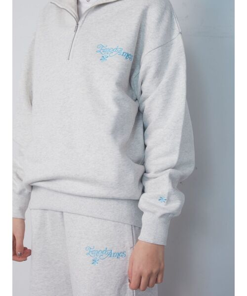 EMODA（エモダ）の「【Ames Worldwide】ロゴハーフジップオーバートップ（Tシャツ/カットソー・レディース・ネイビー/グレー・FREE）」の4枚目の写真