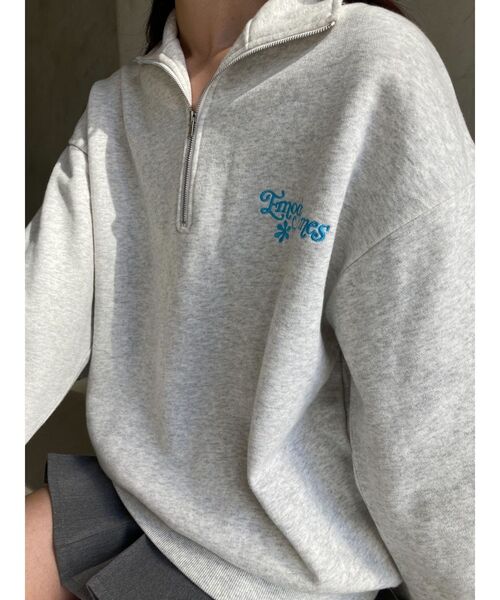 EMODA（エモダ）の「【Ames Worldwide】ロゴハーフジップオーバートップ（Tシャツ/カットソー・レディース・ネイビー/グレー・FREE）」の10枚目の写真