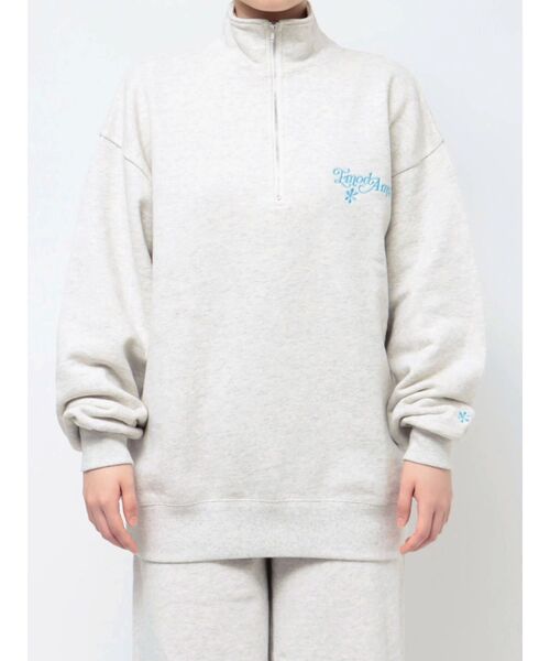 EMODA（エモダ）の「【Ames Worldwide】ロゴハーフジップオーバートップ（Tシャツ/カットソー・レディース・ネイビー/グレー・FREE）」の19枚目の写真