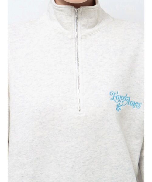 EMODA（エモダ）の「【Ames Worldwide】ロゴハーフジップオーバートップ（Tシャツ/カットソー・レディース・ネイビー/グレー・FREE）」の22枚目の写真