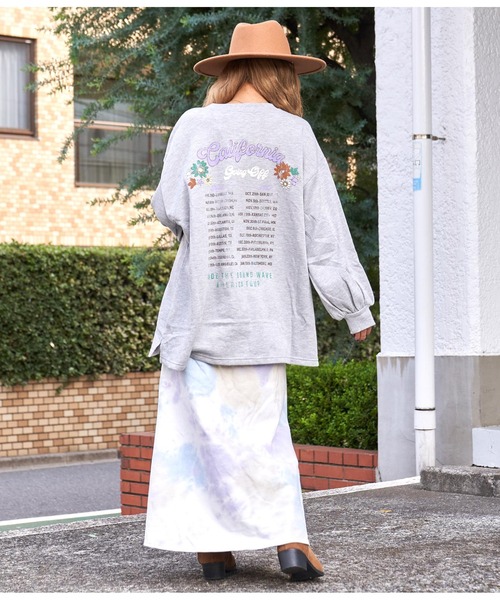 anap mimpi（アナップミンピ）の「裏毛 タイダイ スウェット セミフレア スカート（スカート・レディース・ダークグレー/パープル・FREE）」の13枚目の写真