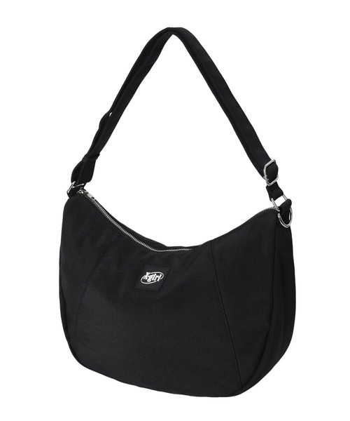 X-girl(エックスガール)の「RUBBER PATCH MESSENGER BAG(ショルダーバッグ・レディース・オリーブ/ピンク/ブラック・ONE SIZE)」の1枚目の写真