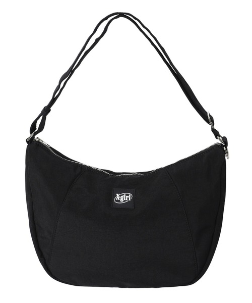 X-girl(エックスガール)の「RUBBER PATCH MESSENGER BAG(ショルダーバッグ・レディース・オリーブ/ピンク/ブラック・ONE SIZE)」の4枚目の写真