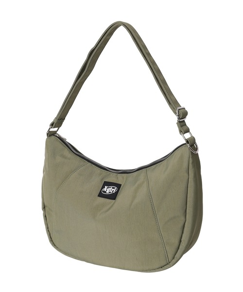 X-girl(エックスガール)の「RUBBER PATCH MESSENGER BAG(ショルダーバッグ・レディース・オリーブ/ピンク/ブラック・ONE SIZE)」の16枚目の写真