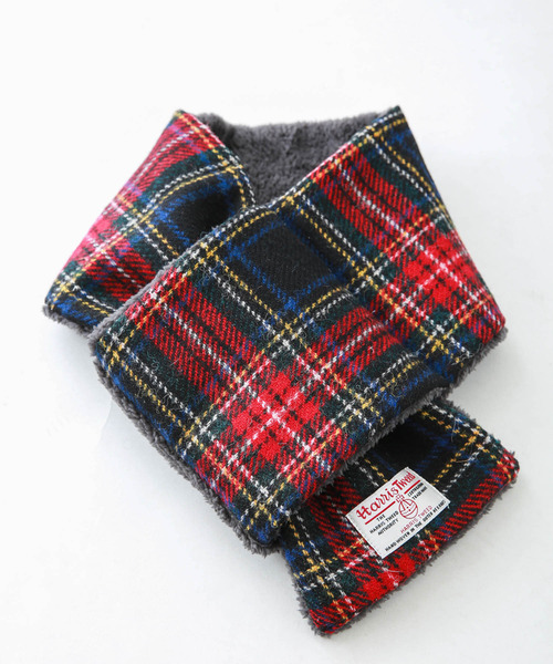 HARRIS TWEED(ハリスツイード)の「ハリスツイード中綿マフラー(マフラー・メンズ・ブラウン/ブラック/ネイビー/ブルー・ONE)」の1枚目の写真