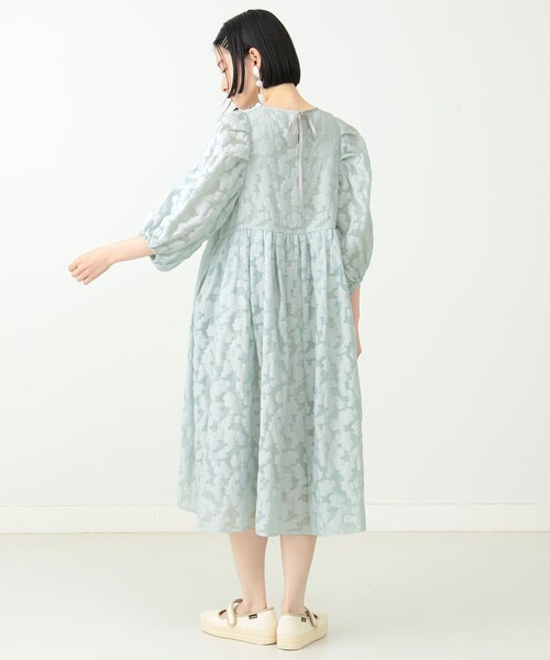 【未使用級】CAROLINA GLASER シースルー ジャカード ワンピース CAROLINA GLASER（カロリナ グレイサー）の「CAROLINA GLASER