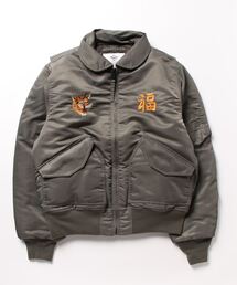 新品　HOUSTON 米軍　CWU-45 スカジャン刺繍　フライトジャケット EMBROIDERY CWU-45/P FLIGHT JACKET (AIR BORNE) ｜ HOUSTON-BOOK