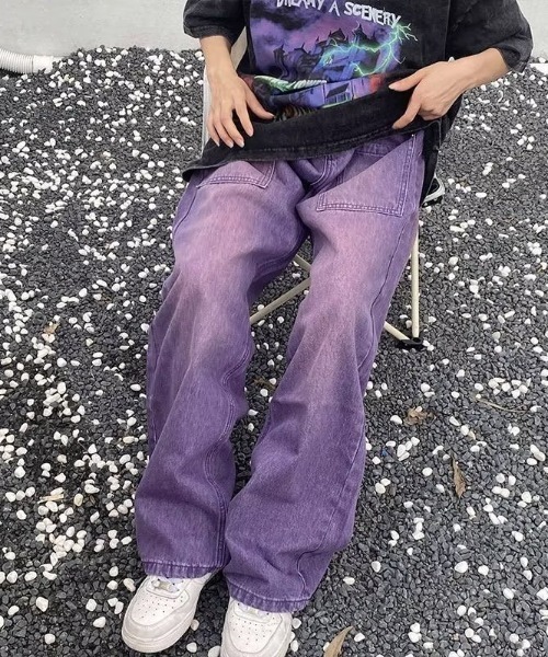 B.R.U(ブル)の「パープルデニムパンツ(デニムパンツ・メンズ・パープル・MEDIUM/LARGE)」の6枚目の写真