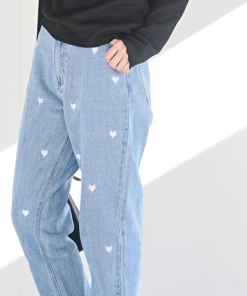 rps（アールピーエス）の「ハート刺繍マムパンツ（デニムパンツ・レディース・サックスブルー/ブルー・M/L）」の17枚目の写真