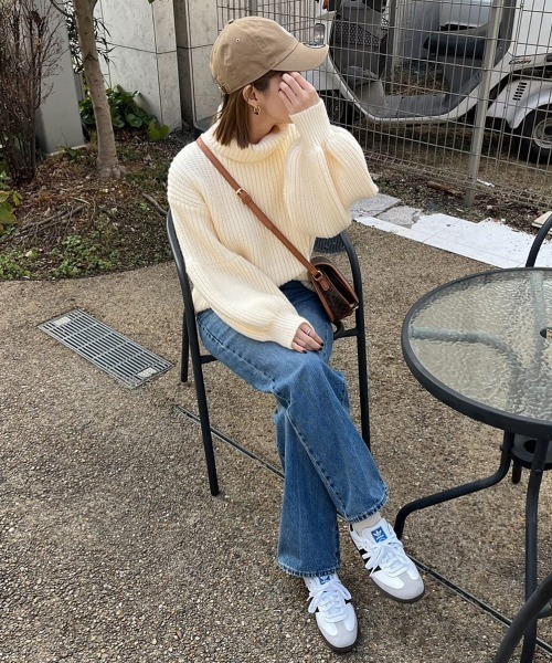 極美品 Rene ルネ アンサンブル 五分丈 半袖 ビジュー 赤 ボーダー M