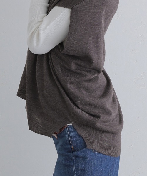 ElegChic(エレグシック)の「バルーンVネックベスト(ベスト・レディース・ブラック/杢グレー・M)」の15枚目の写真