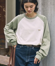 PENNEYS/ペニーズ 別注 THE FOX ロゴ ワッペン刺繍ワンポイント ラグラン長袖Tシャツ