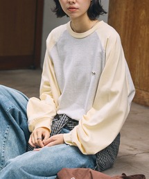 PENNEYS/ペニーズ 別注 THE FOX ロゴ ワッペン刺繍ワンポイント ラグラン長袖Tシャツ