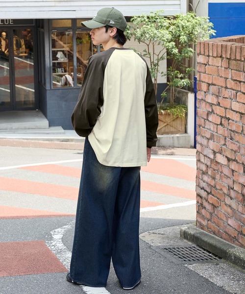 PENNEYS（ぺニーズ）の「PENNEYS/ペニーズ 別注 THE FOX ロゴ ワッペン刺繍ワンポイント ラグラン長袖Tシャツ（Tシャツ/カットソー・レディース・ダークブラウン/ネイビー/チャコール/ブラック/グリーン/ワイン/スミクロ/チェリーレッド/オリーブ/ブラック系・L/M）」の14枚目の写真