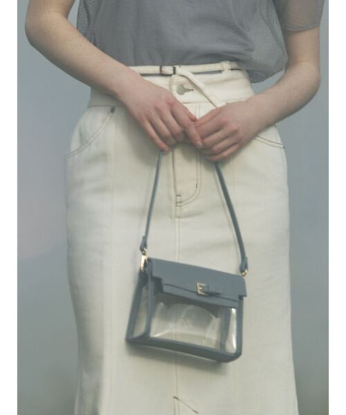 RESEXXY（リゼクシー）の「クリアミニバッグ（ハンドバッグ・レディース・アイボリー/ブラック/ブルー・FREE）」の3枚目の写真
