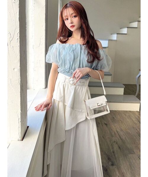 RESEXXY（リゼクシー）の「クリアミニバッグ（ハンドバッグ・レディース・アイボリー/ブラック/ブルー・FREE）」の21枚目の写真