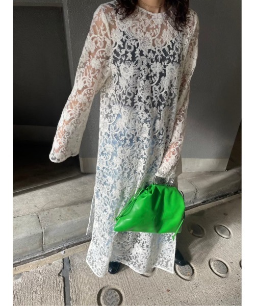 BLACK BY MOUSSY(ブラックバイマウジー)の「ring handle bag(リングハンドルバック)(ハンドバッグ・レディース・ブラック/グリーン・FREE)」の4枚目の写真