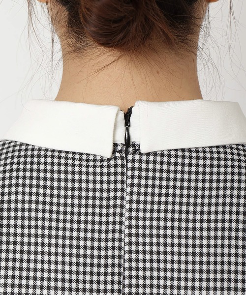 REDYAZEL（レディアゼル）の「【セットアップ可能】配色襟トップス（シャツ/ブラウス・レディース・グリーン/ブラック系その他/ブルー・FREE）」の8枚目の写真