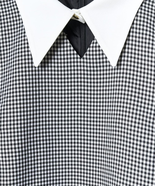 REDYAZEL（レディアゼル）の「【セットアップ可能】配色襟トップス（シャツ/ブラウス・レディース・グリーン/ブラック系その他/ブルー・FREE）」の11枚目の写真