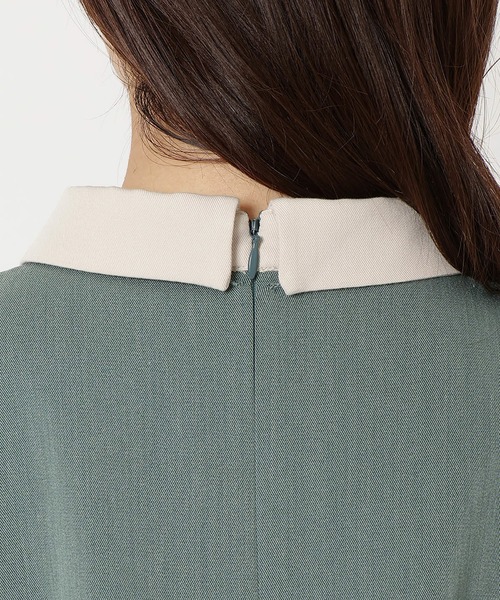 REDYAZEL（レディアゼル）の「【セットアップ可能】配色襟トップス（シャツ/ブラウス・レディース・グリーン/ブラック系その他/ブルー・FREE）」の16枚目の写真