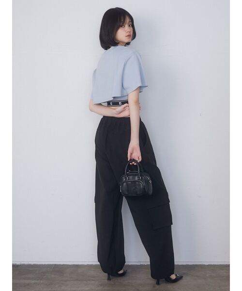 EMODA(エモダ)の「レイヤージャガードフィットトップ(Tシャツ/カットソー・レディース・ホワイト/ベージュ/ブラック/ブルー・FREE)」の11枚目の写真