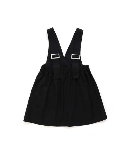 JENNI love(ジェニィラブ)の「【肩ひも調整可能】Vネックジャンスカ(ジャンパースカート・キッズ・ベージュ/ブラック・130cm/140cm/150cm/160cm)」の12枚目の写真