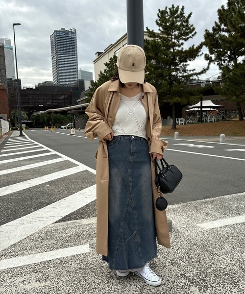 ISOOK（アイスー）の「【ISOOK / アイスー】カットオフロングデニムスカート / ダメージ ヴィンテージ フレア スリット ハイウエスト ローライズ ZOZOTOWN限定（デニムスカート・レディース・ブルー・M/S）」の8枚目の写真