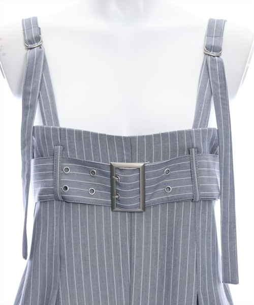 clear（クリア）の「≪再入荷≫ベルトデザインオールインワン［大人 カジュアル 着回し力抜群］（つなぎ/オールインワン・レディース・ライトグレー/ブルー・F）」の7枚目の写真