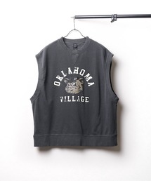 Mag.（マグ）の「【ピグメント加工 クラックプリント裏毛スウェットクルーネックベスト（ベスト）」