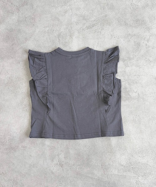 Life Support Products(ライフサポートプロダクツ)の「【COTTON from U.S.A】ラッフルTシャツ(80~150cm)(Tシャツ/カットソー・キッズ・チャコール/ラベンダー/レッド/オフホワイト・80/90/95/100/110/120/130/140/150)」の12枚目の写真