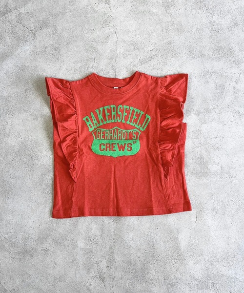 Life Support Products(ライフサポートプロダクツ)の「【COTTON from U.S.A】ラッフルTシャツ(80~150cm)(Tシャツ/カットソー・キッズ・チャコール/ラベンダー/レッド/オフホワイト・80/90/95/100/110/120/130/140/150)」の11枚目の写真