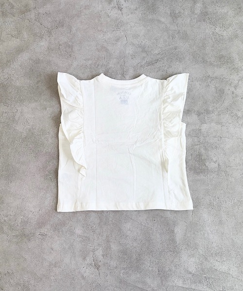 Life Support Products(ライフサポートプロダクツ)の「【COTTON from U.S.A】ラッフルTシャツ(80~150cm)(Tシャツ/カットソー・キッズ・チャコール/ラベンダー/レッド/オフホワイト・80/90/95/100/110/120/130/140/150)」の10枚目の写真