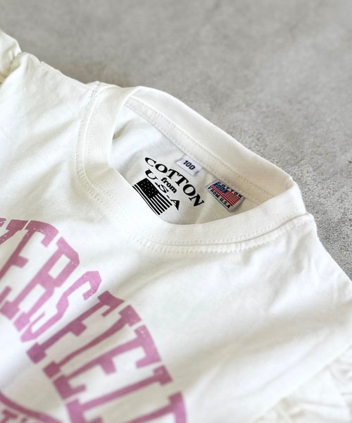 Life Support Products(ライフサポートプロダクツ)の「【COTTON from U.S.A】ラッフルTシャツ(80~150cm)(Tシャツ/カットソー・キッズ・チャコール/ラベンダー/レッド/オフホワイト・80/90/95/100/110/120/130/140/150)」の8枚目の写真