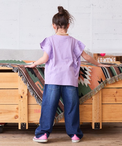 Life Support Products(ライフサポートプロダクツ)の「【COTTON from U.S.A】ラッフルTシャツ(80~150cm)(Tシャツ/カットソー・キッズ・チャコール/ラベンダー/レッド/オフホワイト・80/90/95/100/110/120/130/140/150)」の15枚目の写真