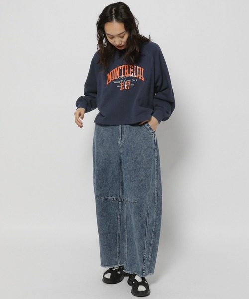 niko and...(ニコアンド)の「セルフカットバレルパンツ(その他パンツ・レディース・ネイビー/ベージュ/ブルー/ダークブルー・MEDIUM/LARGE)」の10枚目の写真