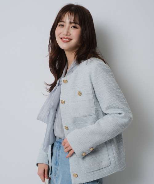 JUSGLITTY（ジャスグリッティー）の「カラーツイードジャコット