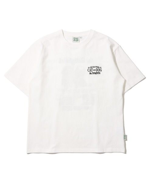 ADPOSION(アドポーション)の「【POWER TO THE PEOPLE】アニマル刺繍Tシャツ(Tシャツ/カットソー・レディース・チャコールグレー/ホワイト系1/ホワイト系2/ホワイト系3・MEDIUM/LARGE/X-LARGE)」の5枚目の写真