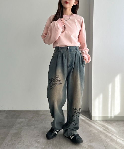 apres jour mignon（アプレジュールミニョン）の「アソートリンガーボーダーロンＴ【ZOZOTOWN限定アイテム】（Tシャツ/カットソー・レディース・ネイビー/ブラック/チャコールグレー/ブルー/イエロー/グリーン/アイボリー/ピンク/ホワイト系その他2・X-LARGE/フリー）」の16枚目の写真
