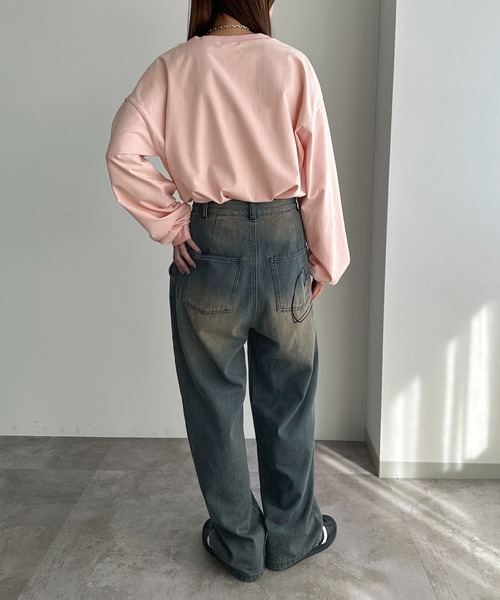 apres jour mignon（アプレジュールミニョン）の「アソートリンガーボーダーロンＴ【ZOZOTOWN限定アイテム】（Tシャツ/カットソー・レディース・ネイビー/ブラック/チャコールグレー/ブルー/イエロー/グリーン/アイボリー/ピンク/ホワイト系その他2・X-LARGE/フリー）」の17枚目の写真