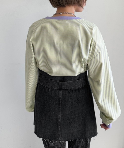 apres jour mignon（アプレジュールミニョン）の「アソートリンガーボーダーロンＴ【ZOZOTOWN限定アイテム】（Tシャツ/カットソー・レディース・ネイビー/ブラック/チャコールグレー/ブルー/イエロー/グリーン/アイボリー/ピンク/ホワイト系その他2・X-LARGE/フリー）」の18枚目の写真
