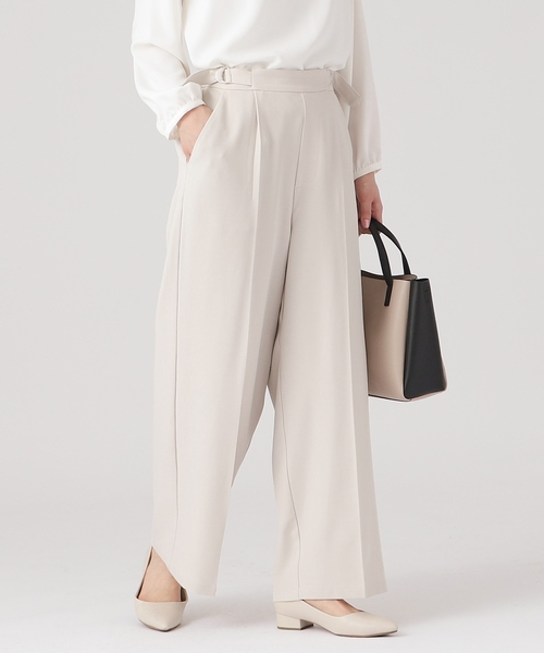 DRESKIP（ドレスキップ）の「◆【セットアップ可】サイドDカン ストレッチワイドパンツ（その他パンツ・レディース・ブラック/ライトベージュ/グリーン系・02/03/04）」の9枚目の写真