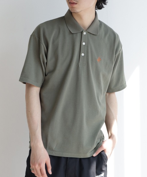 BEVERLY HILLS POLO CLUB（ビバリーヒルズポロクラブ）の「【Beverly Hills Polo Club/ビバリーヒルズポロクラブ】ワンポイント ポニー刺繍 TC鹿の子 半袖ポロシャツ（ポロシャツ・メンズ・ホワイト/ネイビー/サックスブルー/グレイッシュベージュ/ブラック/カーキ・S/M/L/LL）」の4枚目の写真