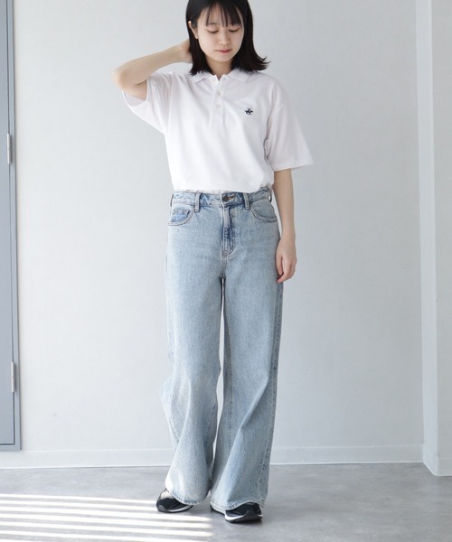 BEVERLY HILLS POLO CLUB（ビバリーヒルズポロクラブ）の「【Beverly Hills Polo Club/ビバリーヒルズポロクラブ】ワンポイント ポニー刺繍 TC鹿の子 半袖ポロシャツ（ポロシャツ・メンズ・ホワイト/ネイビー/サックスブルー/グレイッシュベージュ/ブラック/カーキ・S/M/L/LL）」の10枚目の写真