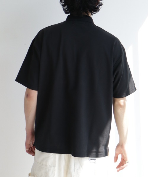 BEVERLY HILLS POLO CLUB（ビバリーヒルズポロクラブ）の「【Beverly Hills Polo Club/ビバリーヒルズポロクラブ】ワンポイント ポニー刺繍 TC鹿の子 半袖ポロシャツ（ポロシャツ・メンズ・ホワイト/ネイビー/サックスブルー/グレイッシュベージュ/ブラック/カーキ・S/M/L/LL）」の14枚目の写真