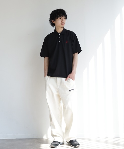 BEVERLY HILLS POLO CLUB（ビバリーヒルズポロクラブ）の「【Beverly Hills Polo Club/ビバリーヒルズポロクラブ】ワンポイント ポニー刺繍 TC鹿の子 半袖ポロシャツ（ポロシャツ・メンズ・ホワイト/ネイビー/サックスブルー/グレイッシュベージュ/ブラック/カーキ・S/M/L/LL）」の15枚目の写真