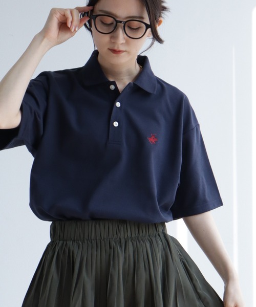 BEVERLY HILLS POLO CLUB（ビバリーヒルズポロクラブ）の「【Beverly Hills Polo Club/ビバリーヒルズポロクラブ】ワンポイント ポニー刺繍 TC鹿の子 半袖ポロシャツ（ポロシャツ・メンズ・ホワイト/ネイビー/サックスブルー/グレイッシュベージュ/ブラック/カーキ・S/M/L/LL）」の20枚目の写真